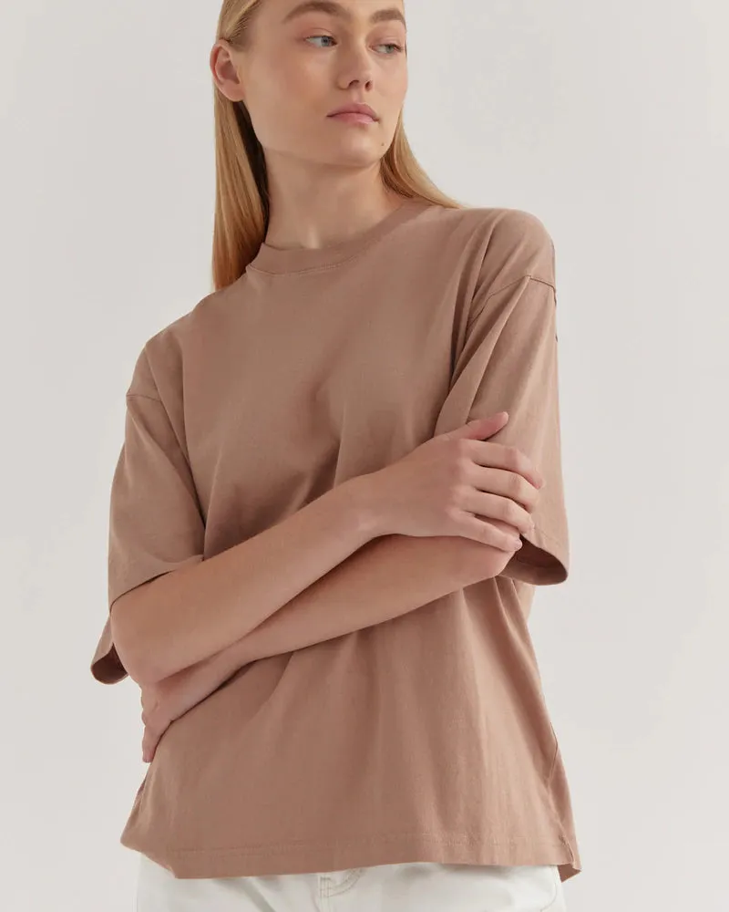 Womens Oversized Tee Sand