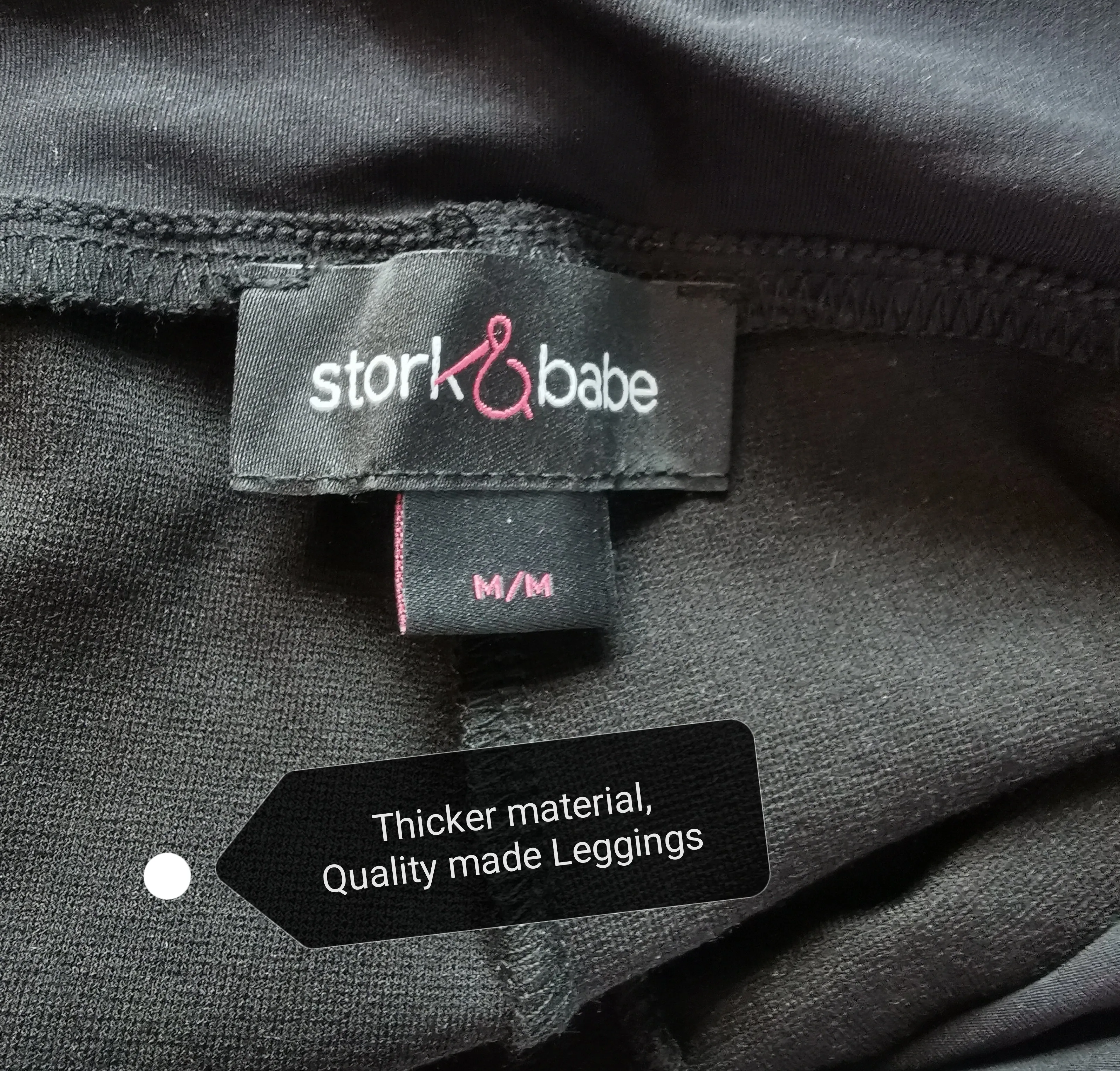 WOMENS SIZE MEDIUM - STORK & BABE, Thick Leggings, Full Belly Panel NWOT B5