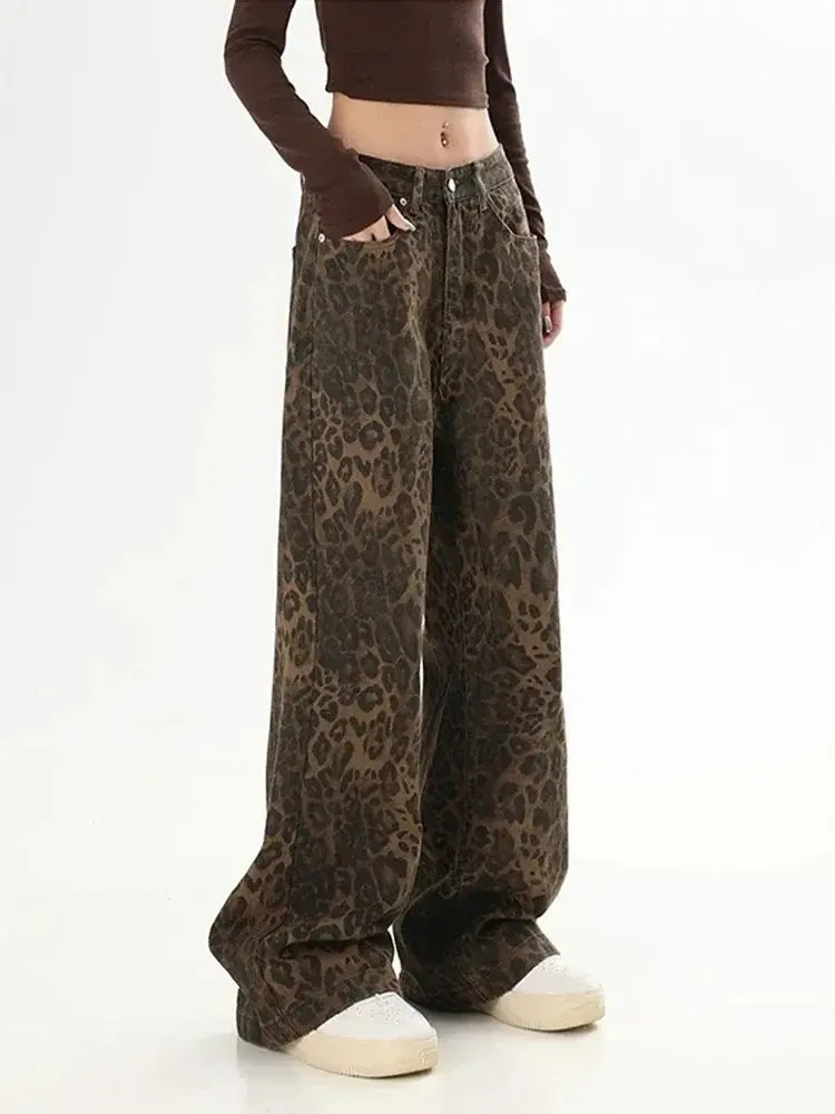 Women's Vintage Leopard Jeans
