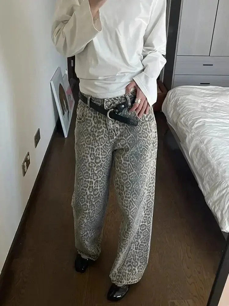 Women's Vintage Leopard Jeans