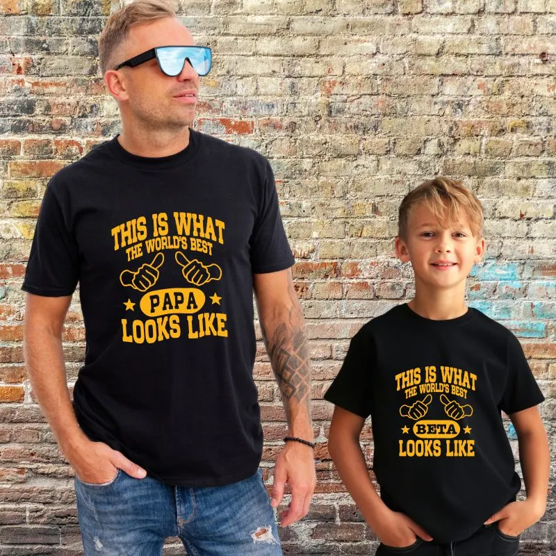 World's Best Papa and Beta Twinning T-Shirts