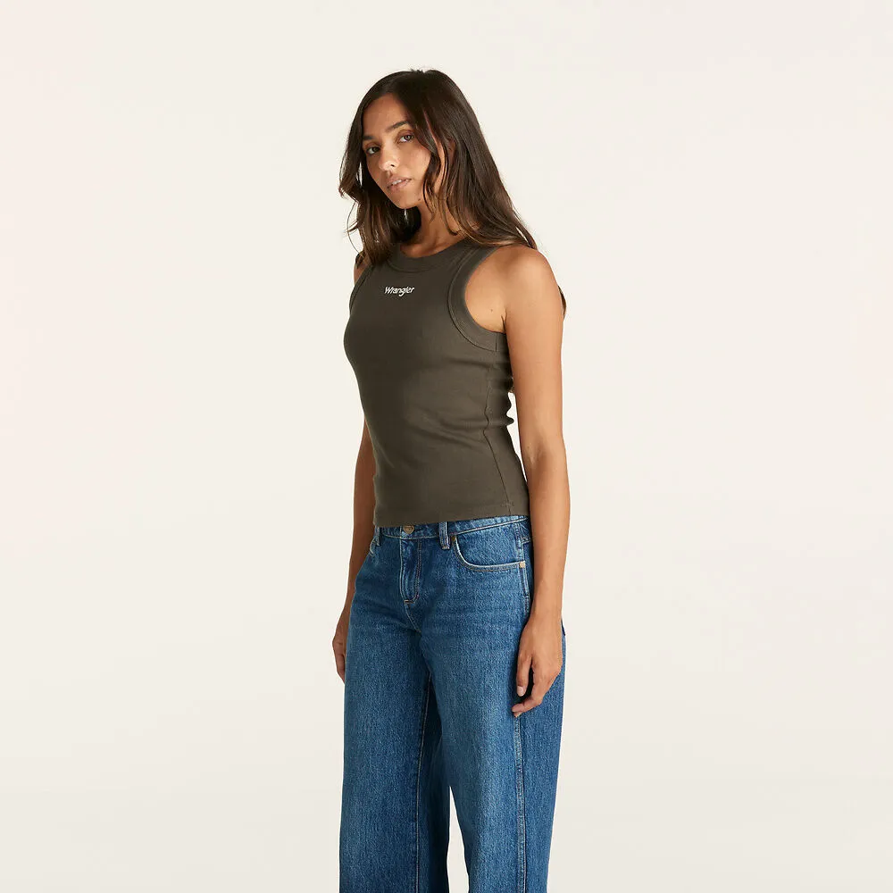 WRANGLER STAPLE RIB TANK SLATE