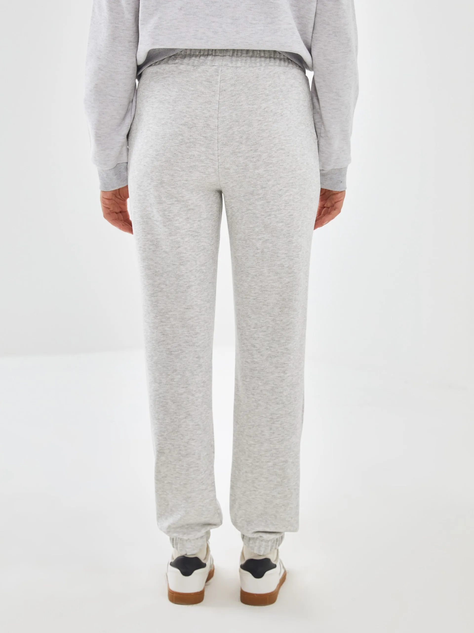 Xside Active Gray Elastic Waist Women'S Thick Jogger Sweatpants