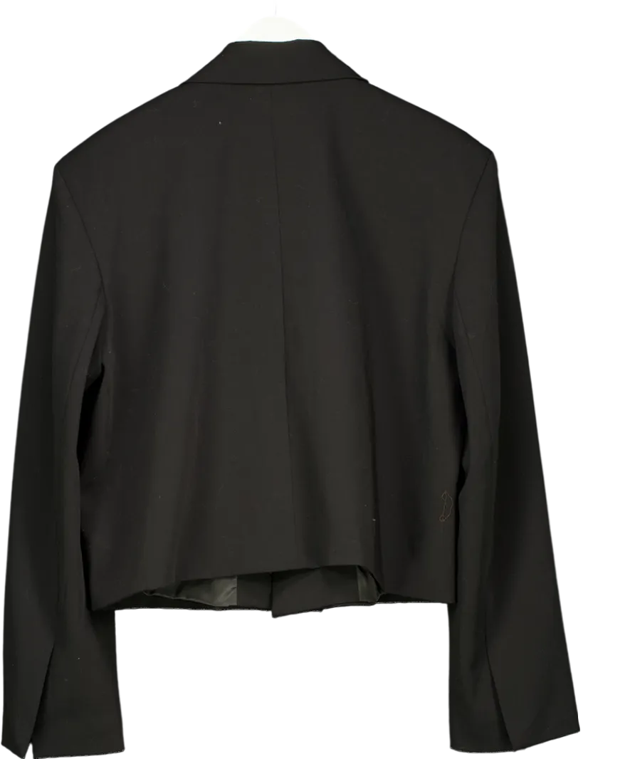 ZARA Black Oversized Crop Blazer UK L
